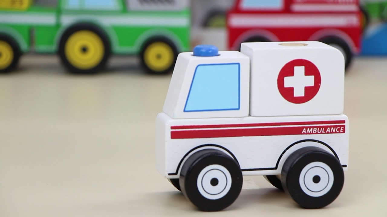 Wonderworld Dřevěná Mini stavebnice sanitka