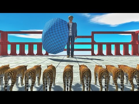 Army  Tiger vs Giant Modern Human | Animal Revolt Battle Simulator