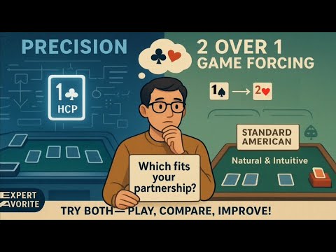 Bridge Learning (18) - Comparing the Precision and 2 over 1 Bidding Systems #bridgelessons #bidding