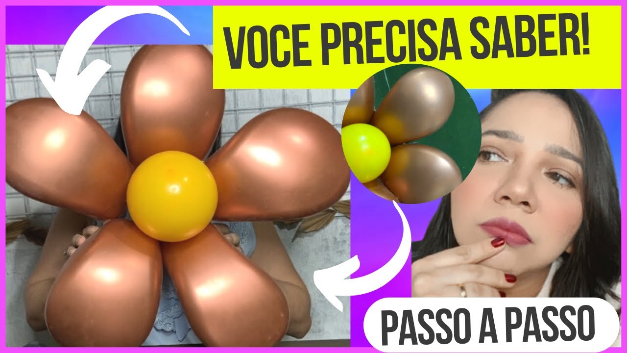 DIY-COMO FAZER FLOR COM BALÕES - Customização de baloes/ flor com globos #florcombaloes #diy