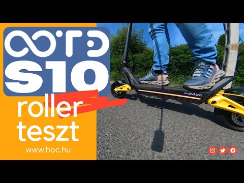 Elektrinis paspirtukas OOTD S10, 10", 1400W, 20Ah, juodas video