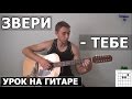 Звери - Тебе (Идеальных не бывает) Видео урок как играть на гитаре 