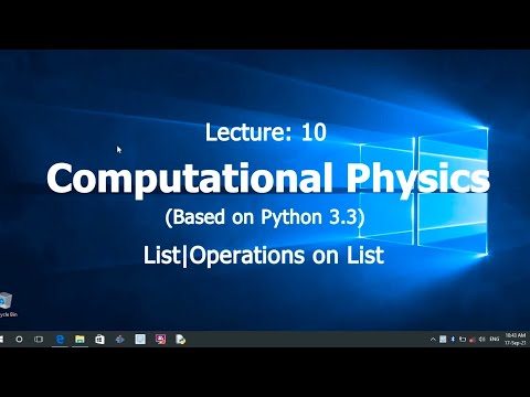 Computational Physicspython3listlist Operations