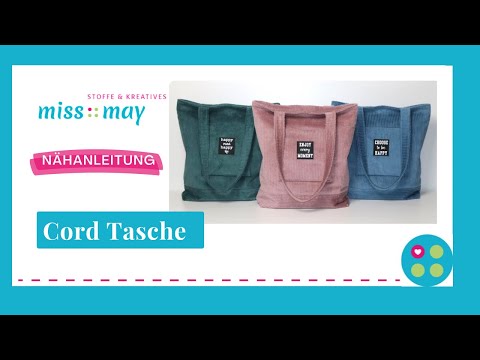 Sewing instructions for a corduroy bag *with free pattern*