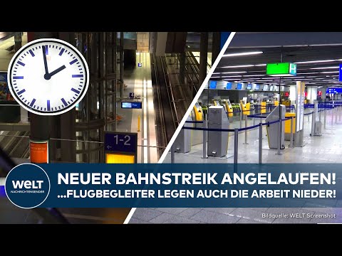 BAHNSTREIK: Lokführer legen Arbeit nieder! Lufthansa-Flugbegleiter ziehen nach! | WELT Thema