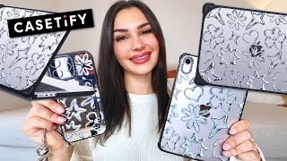 CASETiFY iphone 16, ipad & macbook case haul!! winter & y2k theme ☃️📱🤍