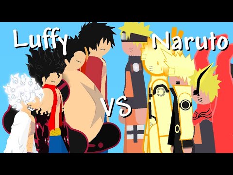 Luffy Vs Naruto Stick nodes Animation (Complete Fight)