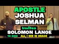Apostle Joshua Selman invites Solomon Lange to Sing ALL I SEE IS GRACE