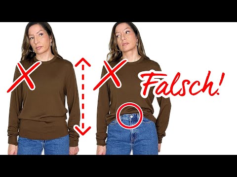 So tragen wir 2025 unsere Pullover FALSCH: Front-Tuck, brave Pulli-Outfits & Figur-Killer
