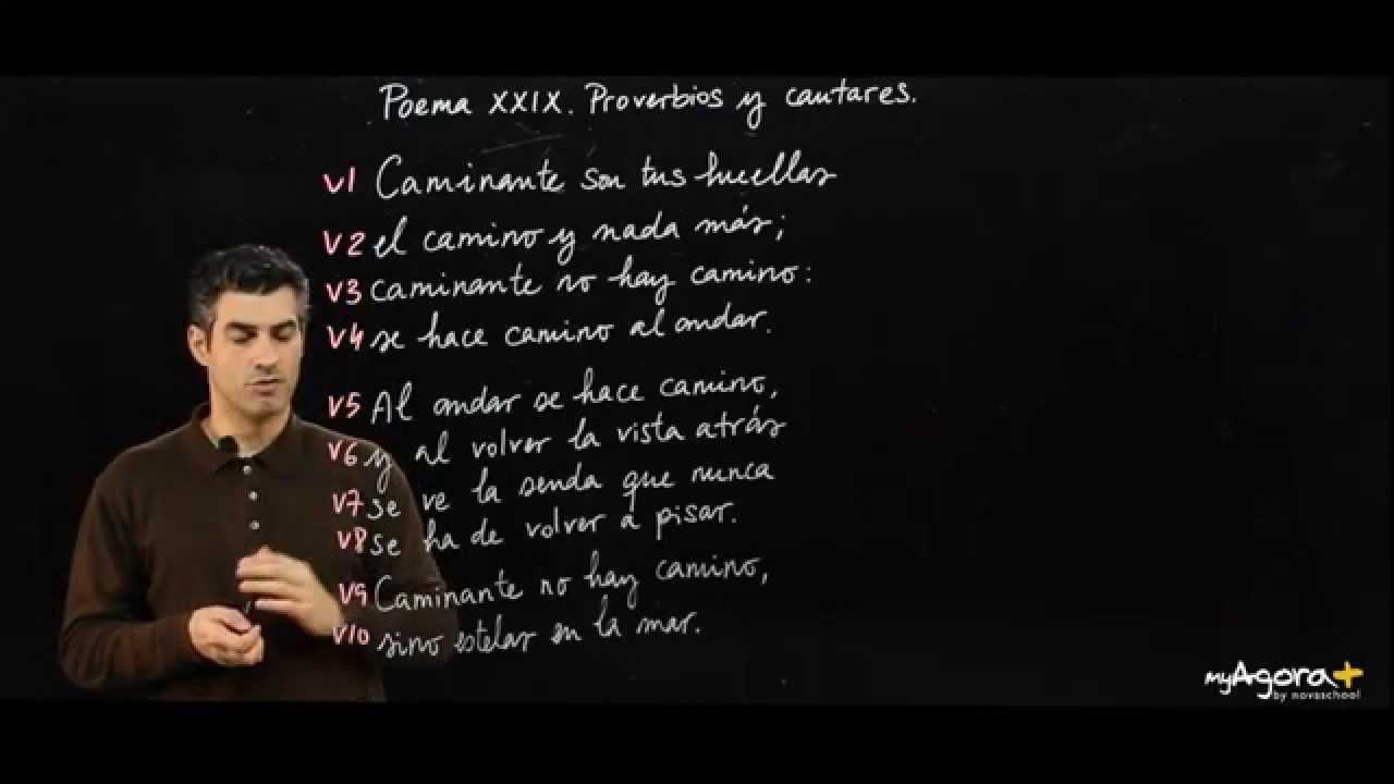 Métrica y rima. Poema XXIX de proverbios y cantares de Antonio Machado