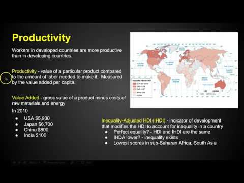 AP Human Geography - Development - Chapter 9 Key Issue 1