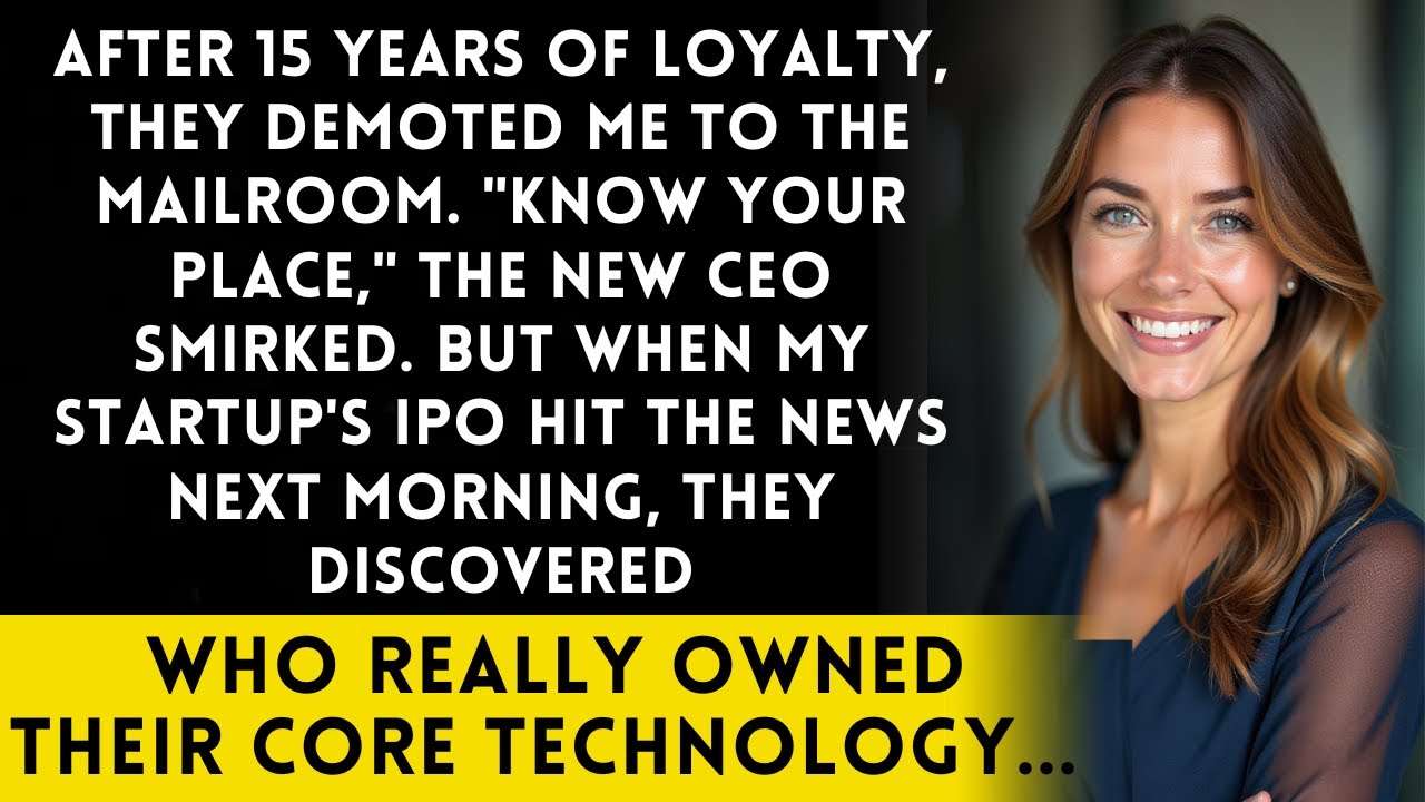 Got Demoted To The Mailroom After 15 Years, They Had No Idea What I'd Built In Secret...