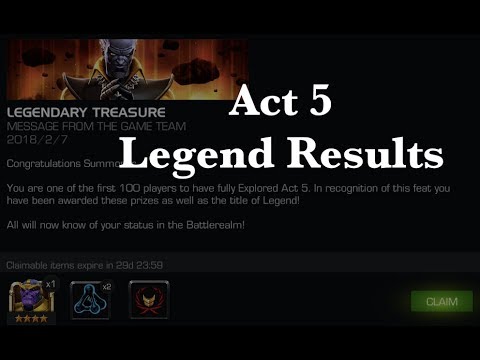 Act 5 Legend Results - Thanos Awakening & Specials - Marvel Contest of Champions