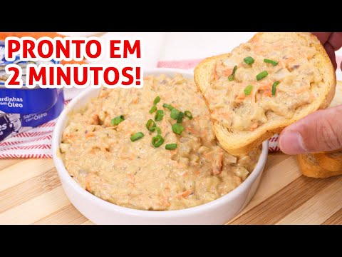 Pâté de Sardinha Simples com Maionese e Cenoura: Uma Delícia em 5 Minutos