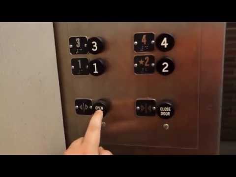 AMAZING Vintage Otis Black Button Traction Elevator at Fischeries Center, UW, Seattle, WA