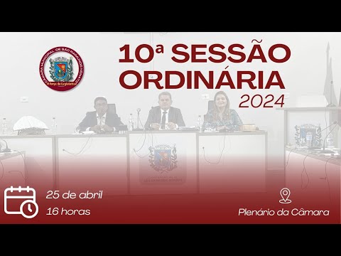 SESSÃO ORDINÁRIA - DIA 25.04.2024