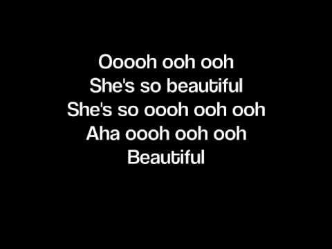 beautiful by: patrick nuo lyrics on screen