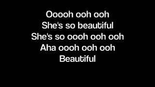 beautiful by: patrick nuo lyrics on screen