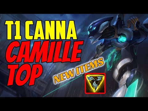 T1 Canna Plays Camille Top vs Renekton Toplane - Challenger Gameplay - New Items - Season 11