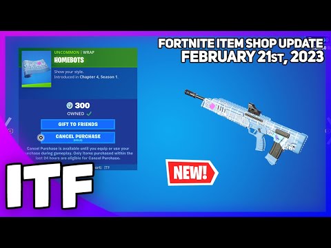 Fortnite Item Shop *NEW* HOMEBOTS WRAP! [February 21st, 2023] (Fortnite Battle Royale)