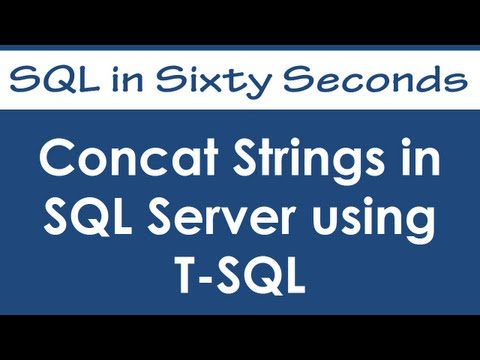Sql server aggregate string concatenation