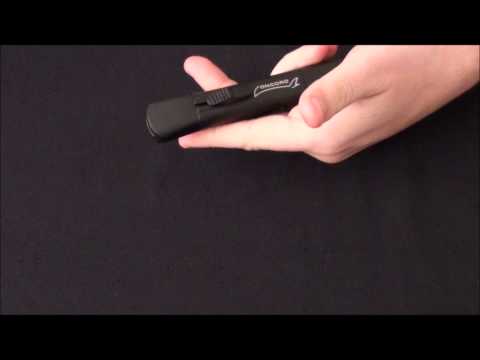 AKC 077 Concord Polish/Black OTF Automatic Knife - Flat Black Plain