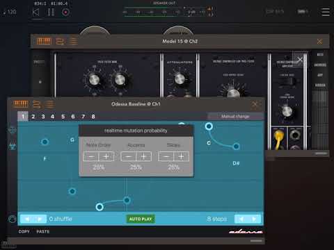ROZETA Bassline running Moog Model 15 AU