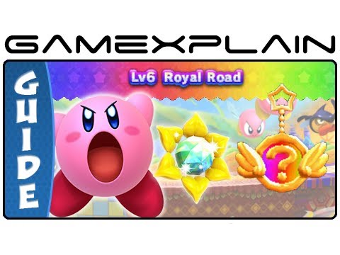 Kirby Triple Deluxe - World 6 Sun Stones & Rare Keychains Guide & Walkthrough (3DS)