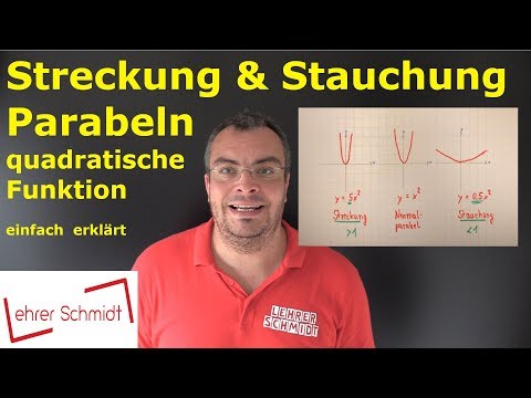 Parabola - quadratic function | Stretching and compression - simply explained | Lehrerschmidt