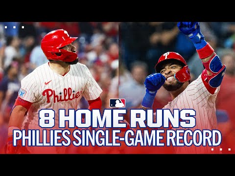 FRANCHISE RECORD! The Phillies set a new franchise single-game record with EIGHT home runs! 🔥