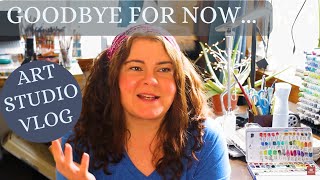 Surgery Time, Watercolor Palette Planning, and Copic Markers- Art Studio Art Vlog