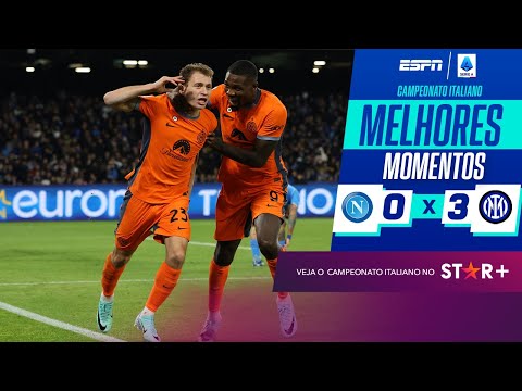 Gols e lances de Napoli x Internazionale