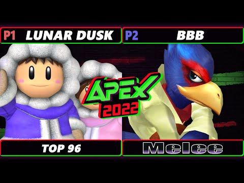 Apex 2022 - Lunar Dusk (Ice Climbers ) Vs. BBB (Falco) SSBM Melee Tournament