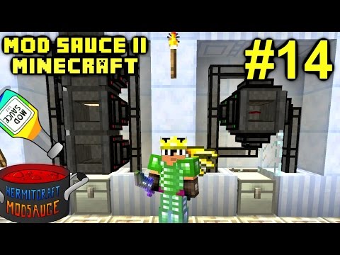 Minecraft Mods - Mod Sauce II Ep. 14 - Starting AE2 !!! ( HermitCraft Modded )