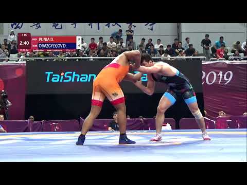 Qual. FS - 86 kg: D. PUNIA (IND) v. D. ORAZGYLYJOV (TKM)