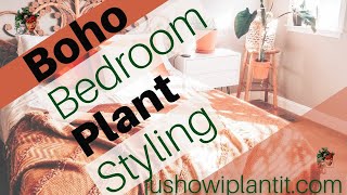 DIY Boho Bedroom Makeover How To Decorate With Plants A Boho Bedroom Makeover- Plant Styling
