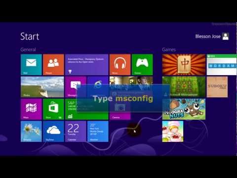 comment trouver msconfig sur windows 8