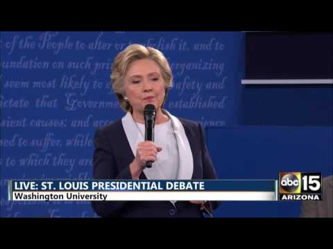 Presidential Debate - DT: Bc you'd be in jail! - Hillary Clinton vs. Donald Trump
