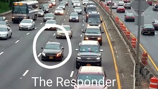 DRIVER TRIES TO GET IN SECRET SERVICE MOTORCADE LANE