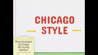 Chicago Citation Style Overview