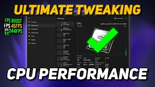 How To OPTIMIZE Your CPU/Processor For Gaming & Performance in 2024 - BOOST FPS & FIX Stutters