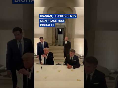 Iranian, US presidents sign peace MoU digitally