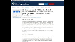 Medicare Payment of Power Mobility Device Repairs