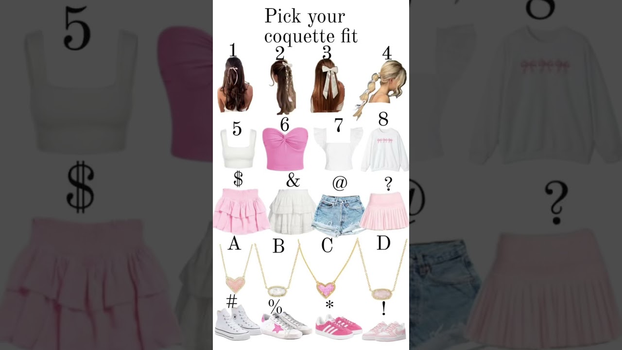 • Pick a coquette fit • #coquette #pinterest #preppy #clothing #goviral #shorts #fyp #options