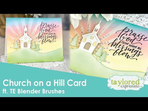 Church on a Hill Card (ft. Blender Brushes)
