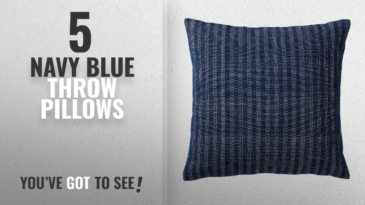 Top 10 Navy Blue Throw Pillows [Winter 2018 ]: Indoor/Outdoor Decorative Pillow 18x18. Solid Color