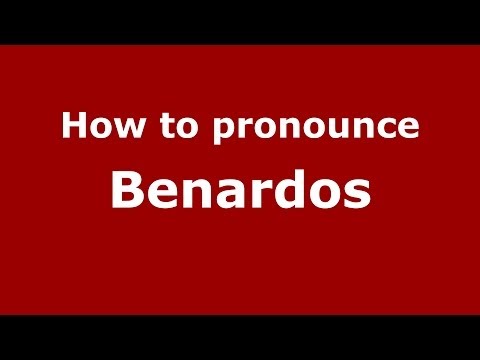 How to pronounce Benardos (Russian/Russia) - PronounceNames.com
