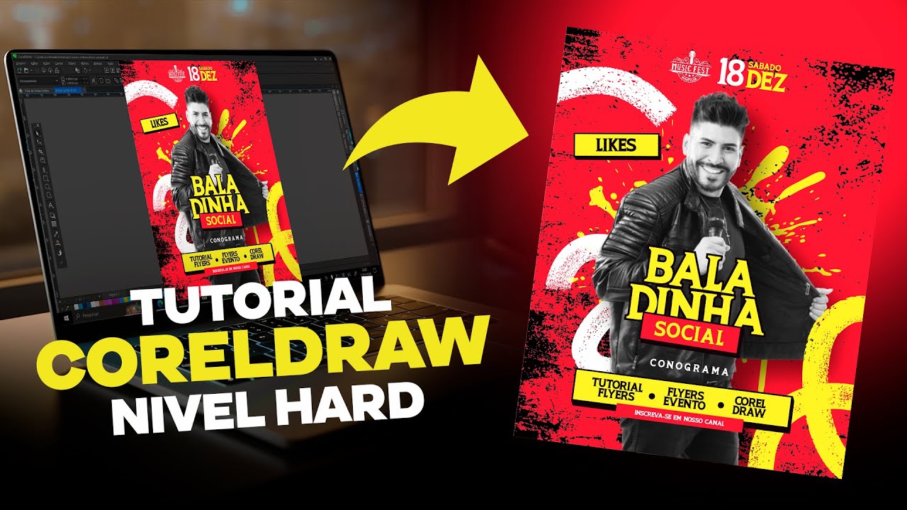 Como criar flyer de evento no CorelDRAW passo a passo para iniciantes