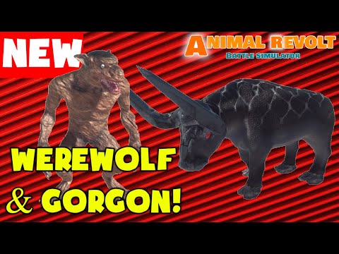 NEW FANTASY UNITS! Gorgon & Werewolf vs Every Unit|Animal Revolt Battle Simulator JUST BATTLE Series
