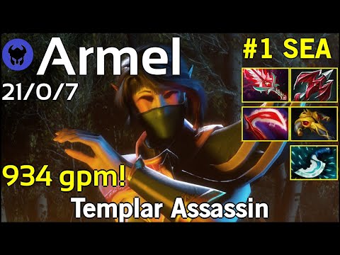 934 gpm! Armel [TNC] plays Templar Assassin!!! Dota 2 7.21